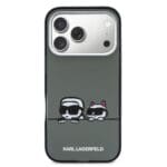 Karl Lagerfeld IML K&CH Heads Logo MagSafe Black iPhone 17 Pro Max Tok
