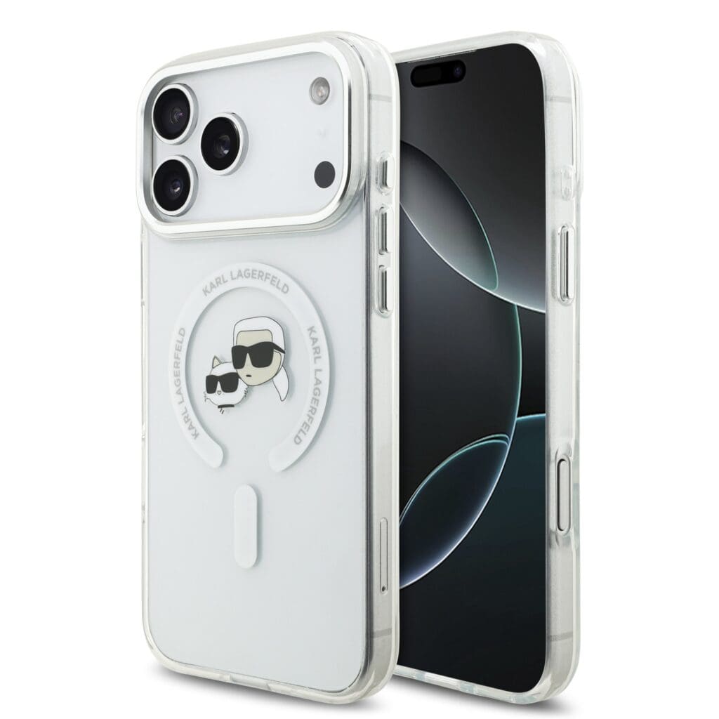 Karl Lagerfeld IML K&CH Heads Metal Frame MagSafe Transparent iPhone 17 Pro Max Tok