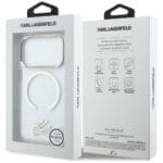 Karl Lagerfeld IML KL Script Logo MagSafe Transparent iPhone 17 Pro Tok