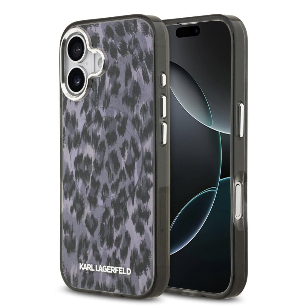 Karl Lagerfeld IML Leopard MagSafe Grey iPhone 17 Tok
