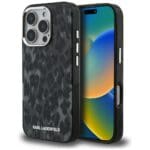 Karl Lagerfeld IML Leopard Pattern MagSafe Black iPhone 16 Pro Tok