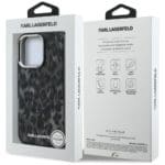Karl Lagerfeld IML Leopard Pattern MagSafe Black iPhone 16 Pro Tok