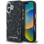 Karl Lagerfeld IML Leopard Pattern MagSafe Black iPhone 16 Tok