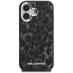 Karl Lagerfeld IML Leopard Pattern MagSafe Black iPhone 16 Tok