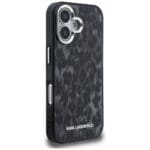 Karl Lagerfeld IML Leopard Pattern MagSafe Black iPhone 16 Tok