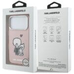 Karl Lagerfeld Karl & Choupette Back MagSafe Pink iPhone 17 Pro Tok