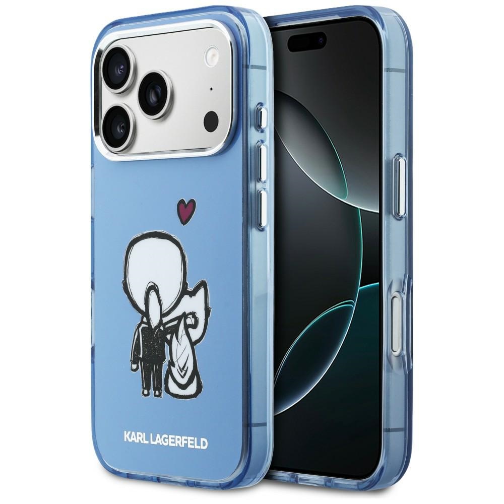 Karl Lagerfeld Karl & Choupette Back MagSafe Sky Blue iPhone 17 Pro Tok