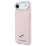 Karl Lagerfeld Karl & Choupette Head Pins Saffiano MagSafe Pink iPhone 17 Air Tok