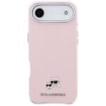 Karl Lagerfeld Karl & Choupette Head Pins Saffiano MagSafe Pink iPhone 17 Air Tok