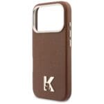 Karl Lagerfeld Karl Head Logo MagSafe Brown iPhone 17 Pro Tok