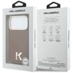 Karl Lagerfeld Karl Head Logo MagSafe Brown iPhone 17 Pro Tok