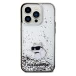 Karl Lagerfeld KLHCP14XLKCNSK Transparent Hardcase Liquid Glitter Choupette iPhone 14 Pro Max Tok