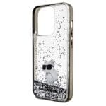 Karl Lagerfeld KLHCP14XLKCNSK Transparent Hardcase Liquid Glitter Choupette iPhone 14 Pro Max Tok