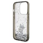 Karl Lagerfeld KLHCP14XLKCNSK Transparent Hardcase Liquid Glitter Choupette iPhone 14 Pro Max Tok