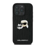 Karl Lagerfeld KLHCP16XPGKLKCPK Black Hardcase Monogram Karl&Chaoupette iPhone 16 Pro Max Tok