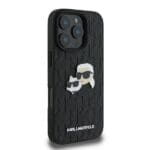 Karl Lagerfeld KLHCP16XPGKLKCPK Black Hardcase Monogram Karl&Chaoupette iPhone 16 Pro Max Tok