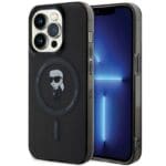 Karl Lagerfeld KLHMP14LHFCKNOK Black Hardcase IML Ikonik MagSafe iPhone 14 Pro Tok