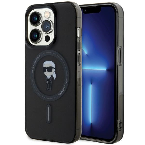 Karl Lagerfeld KLHMP14LHFCKNOK Black Hardcase IML Ikonik MagSafe iPhone 14 Pro Tok
