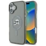 Karl Lagerfeld KLHMP16MHLSKCK Black Hardcase IML Metal Karl&Choupette Head iPhone 16 Plus Tok