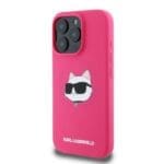Karl Lagerfeld KLHMP16XSCHPPLF fuschia Hardcase Silicone Choupette Head iPhone 16 Pro Max Tok