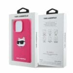 Karl Lagerfeld KLHMP16XSCHPPLF fuschia Hardcase Silicone Choupette Head iPhone 16 Pro Max Tok