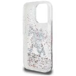 Karl Lagerfeld Liquid Glitter Choupette Logo Transparent iPhone 16 Pro Max Tok