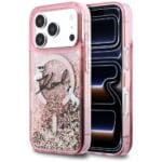 Karl Lagerfeld Liquid Glitter Karl Script Logo MagSafe Pink iPhone 17 Pro Tok