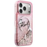 Karl Lagerfeld Liquid Glitter Karl Script Logo MagSafe Pink iPhone 17 Pro Tok