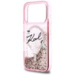 Karl Lagerfeld Liquid Glitter Karl Script Logo MagSafe Pink iPhone 17 Pro Tok