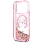 Karl Lagerfeld Liquid Glitter Karl Script Logo MagSafe Pink iPhone 17 Pro Tok