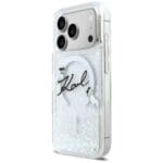 Karl Lagerfeld Liquid Glitter Karl Script Logo MagSafe Transparent iPhone 17 Pro Tok
