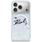 Karl Lagerfeld Liquid Glitter Karl Script Logo MagSafe Transparent iPhone 17 Pro Tok