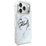 Karl Lagerfeld Liquid Glitter Karl Script Logo MagSafe Transparent iPhone 17 Pro Tok