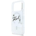 Karl Lagerfeld Liquid Glitter Karl Script Logo MagSafe Transparent iPhone 17 Pro Tok