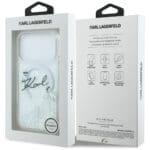 Karl Lagerfeld Liquid Glitter Karl Script Logo MagSafe Transparent iPhone 17 Pro Tok