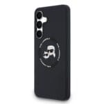 Karl Lagerfeld Liquid Silicone K&CH Heads MagSafe Black Samsung Galaxy S25 Fe Tok