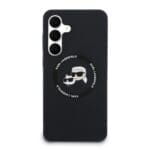 Karl Lagerfeld Liquid Silicone K&CH Heads MagSafe Black Samsung Galaxy S25 Fe Tok