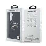 Karl Lagerfeld Liquid Silicone K&CH Heads MagSafe Black Samsung Galaxy S25 Fe Tok