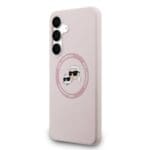 Karl Lagerfeld Liquid Silicone K&CH Heads MagSafe Pink Samsung Galaxy S25 Fe Tok