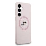 Karl Lagerfeld Liquid Silicone K&CH Heads MagSafe Pink Samsung Galaxy S25 Fe Tok