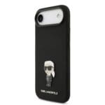 Karl Lagerfeld Liquid Silicone Metal Ikonik Black iPhone 17 Air Tok