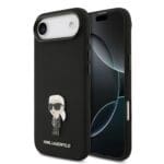 Karl Lagerfeld Liquid Silicone Metal Ikonik Black iPhone 17 Air Tok