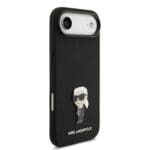 Karl Lagerfeld Liquid Silicone Metal Ikonik Black iPhone 17 Air Tok