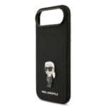Karl Lagerfeld Liquid Silicone Metal Ikonik Black iPhone 17 Air Tok