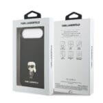 Karl Lagerfeld Liquid Silicone Metal Ikonik Black iPhone 17 Air Tok