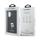 Karl Lagerfeld Liquid Silicone Metal Ikonik Black iPhone 17 Tok