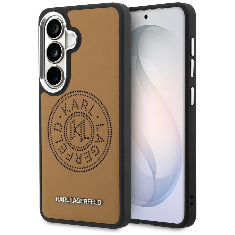 Karl Lagerfeld Perforated KL MagSafe Plus Brown Samsung Galaxy S26 Tok