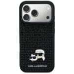 Karl Lagerfeld Rhinestones Karl&Choupette Pin Black iPhone 17 Pro Tok