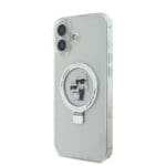 Karl Lagerfeld Ringstand Karl and Choupette MagSafe White iPhone 16 Plus Tok