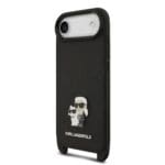 Karl Lagerfeld Saffiano Crossbody Metal Karl and Choupette Black iPhone 17 Air Tok